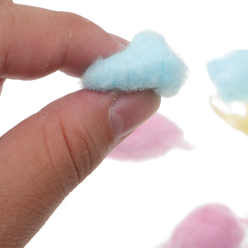 Pequenas bolas difusas coloridas para artesanato, lavagem do rosto, recém-nascido, 1 pacote