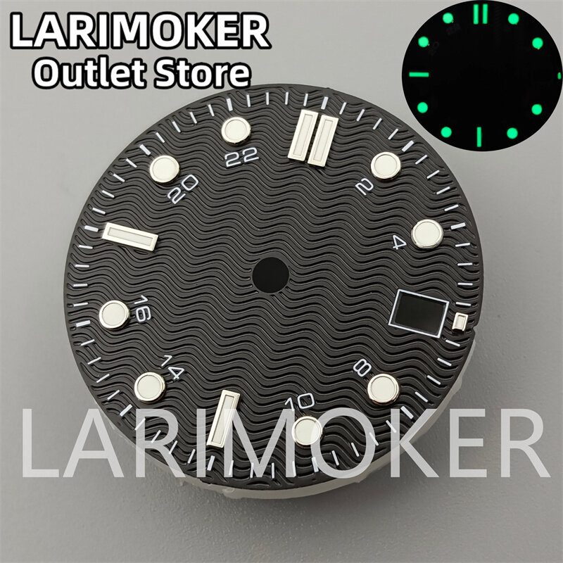 LARIMOKER 29mm /31mm czarny niebieski biały zegarek świecąca tarcza NH34 Miyota8215 821A DG2813 3804 PT5000 ruch