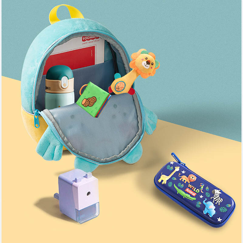 Sac d'école en peluche ultra léger pour enfants de la maternelle, sacs à dos licorne animal 3D, mini sacs mignons pour tout-petits garçons et filles, style coréen