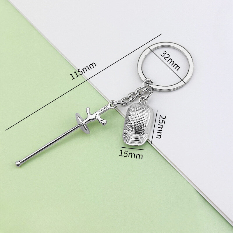 Porte-clés pendentif art rétro pour hommes et femmes, porte-clés de sport, cadeaux de club