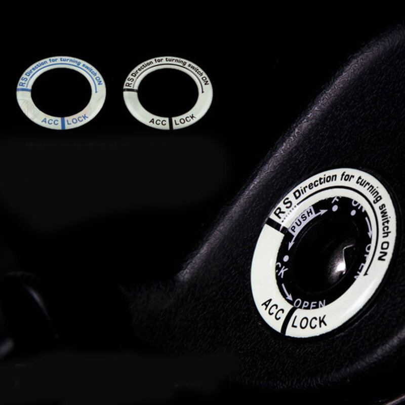 Lichtgevende Auto Sleutelstickers 3d Switch Cover Stickers Auto En Motorfiets Styling Decoratie Roman En Modieuze Perfecte Ornamenten