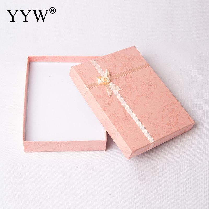 12PCs/Lot Jewelry Box Display Storage Holder Rings Earrings Bracelets Necklaces Gift Boxes Cardboard Bowknot Case Boxes Package
