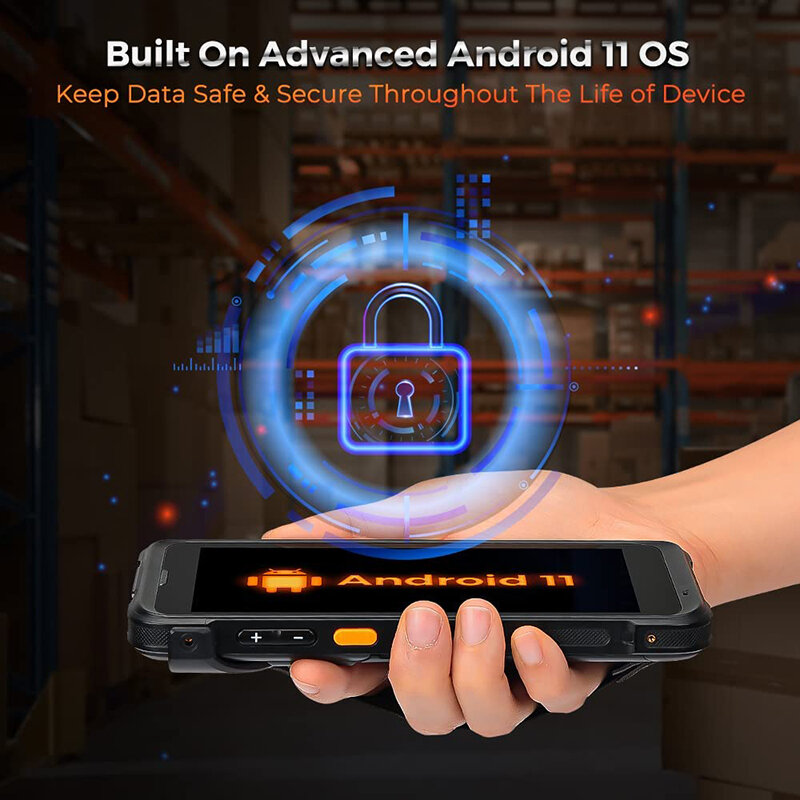 Escáner PDA portátil Android 11, gerente de logística de inventario, escáner de código de barras 2D, Terminal de mano, PDA resistente