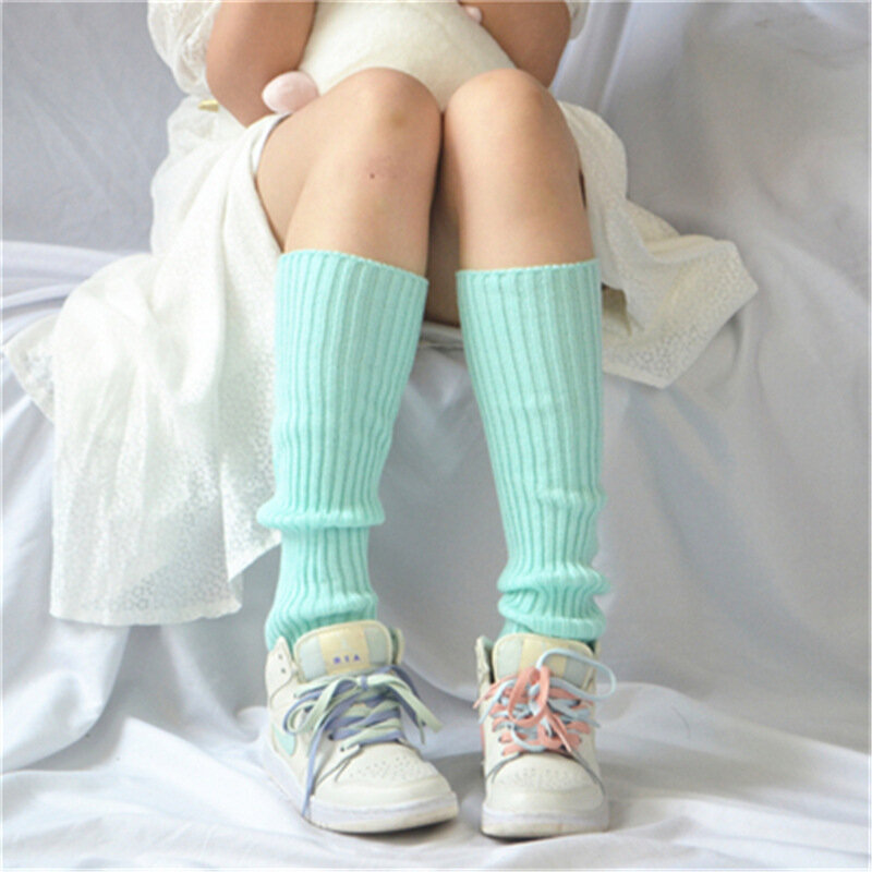 Candy Color Leg Warmers para meninas, Capas soltas de malha, Doce