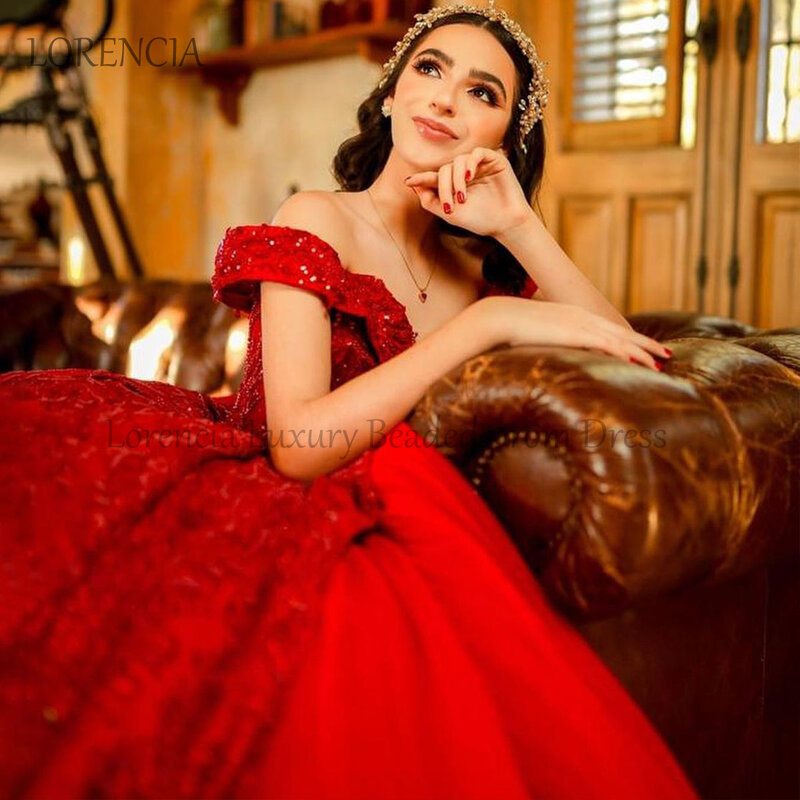 Red 2024 Formal Quinceanera Dress Gold Lace Applique Open Back Beading With Cape Mexican Corset Sweet 16 Vestidos De 15 Años