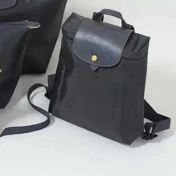 Bolso de mano plegable clásico para mujer, bolsa de mano de nailon bordada, de gran capacidad, para compras, de alta calidad