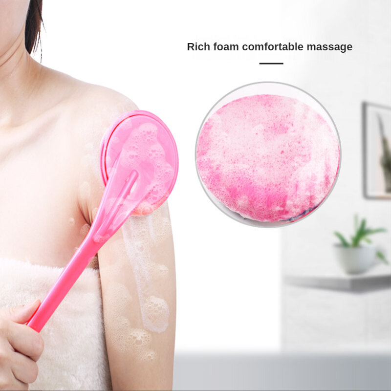 Long Handled Lotion Oil Cream Applicator Head Body Leg Back Bath Brush Scrub Massager Shower Rubbing Brush Bath Supplies Tools