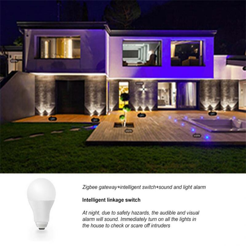 Zigbee Tuya Alarm lampu dan suara pintar 100db, baterai Sensor dua dalam satu/Usb daya cerdas terkait kehidupan rumah pintar