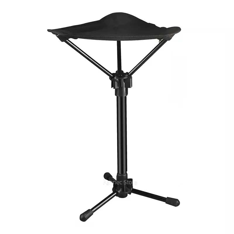 Taburete triangular telescópico de una pierna, Mini taburete portátil para viajes al aire libre, colas, Camping, Maza, silla de pesca, silla de playa