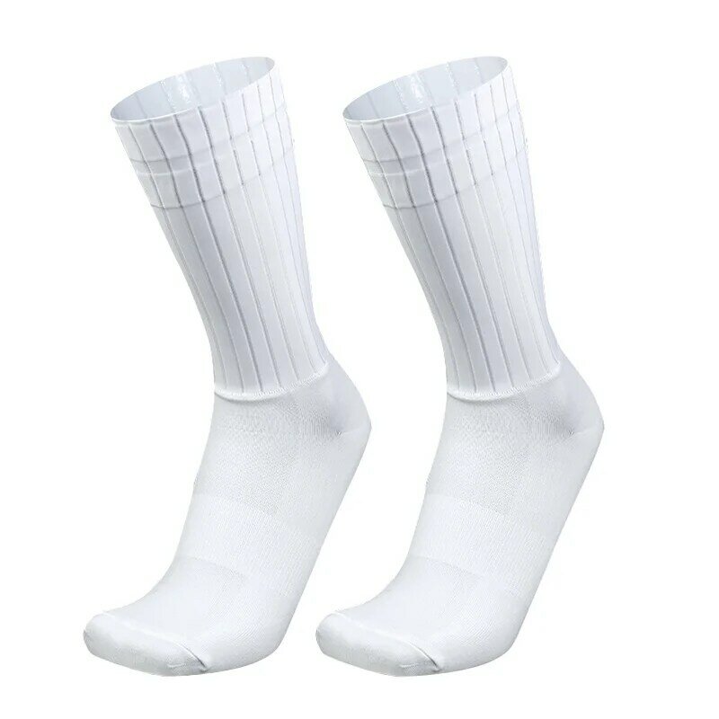 Носки нескользящие белые силиконовые летние велосипедные аэродинамические носки мужские велосипедные спортивные носки для бега велосипедные носки