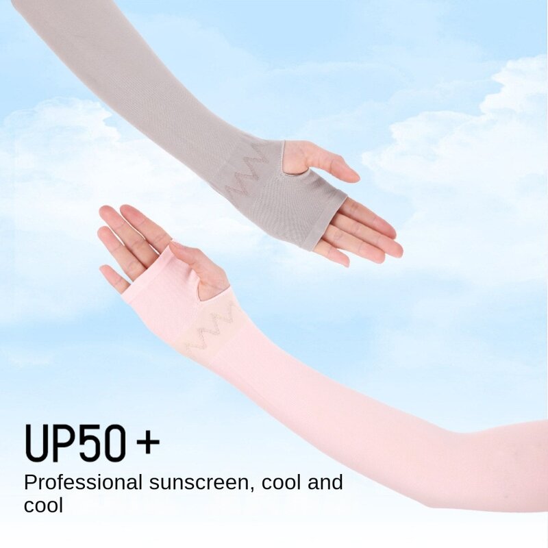Mangas de gelo altamente elásticas, Armguard Anti-UV respirável, Mangas soltas do braço do protetor solar, Verão, Venda quente