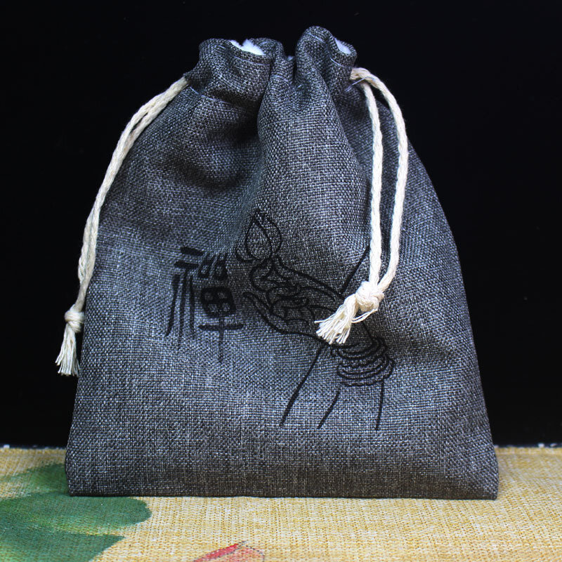Cotton and linen bags Burlap Jewelry Packaging Pouche bags Jute Drawstring Gift Bag drawstring pockets brocade tray beads bags