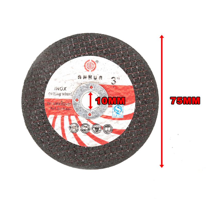 Mini Disque de Coupe Circulaire en Résine pour Meuleuse d'Angle, 75mm, 5/10 Pièces