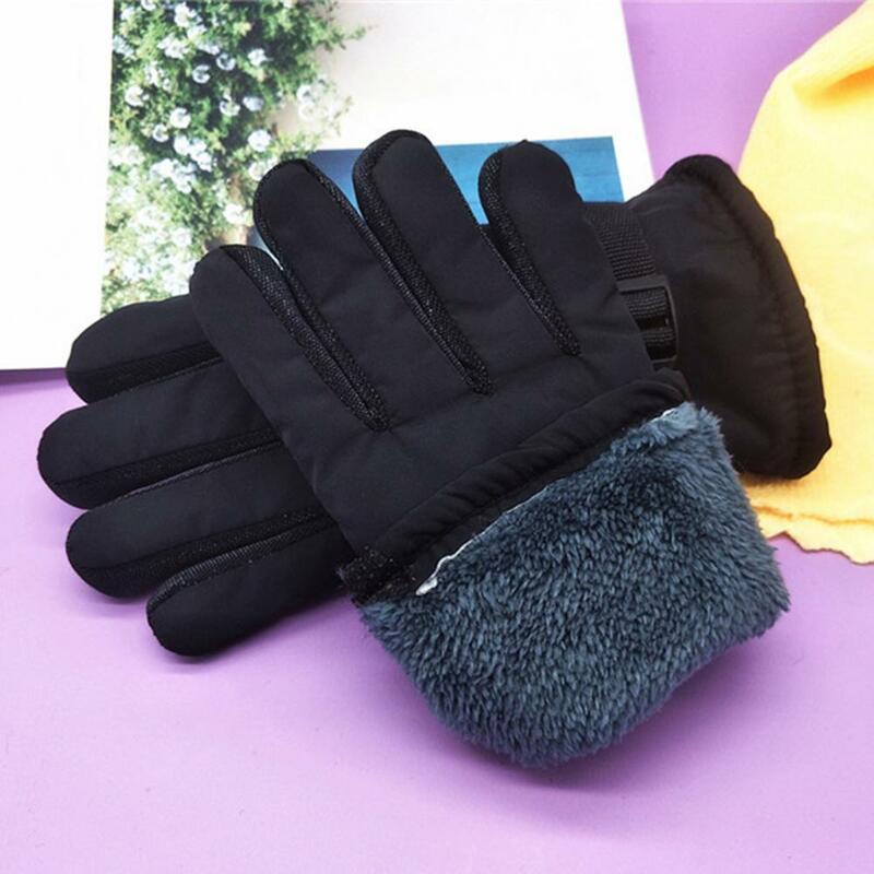 Зимние перчатки 1 пара, лыжные перчатки, Водонепроницаемые Уютные теплые защитные перчатки для рук, тканевые нескользящие перчатки для езды на мотоцикле, велосипедные перчатки