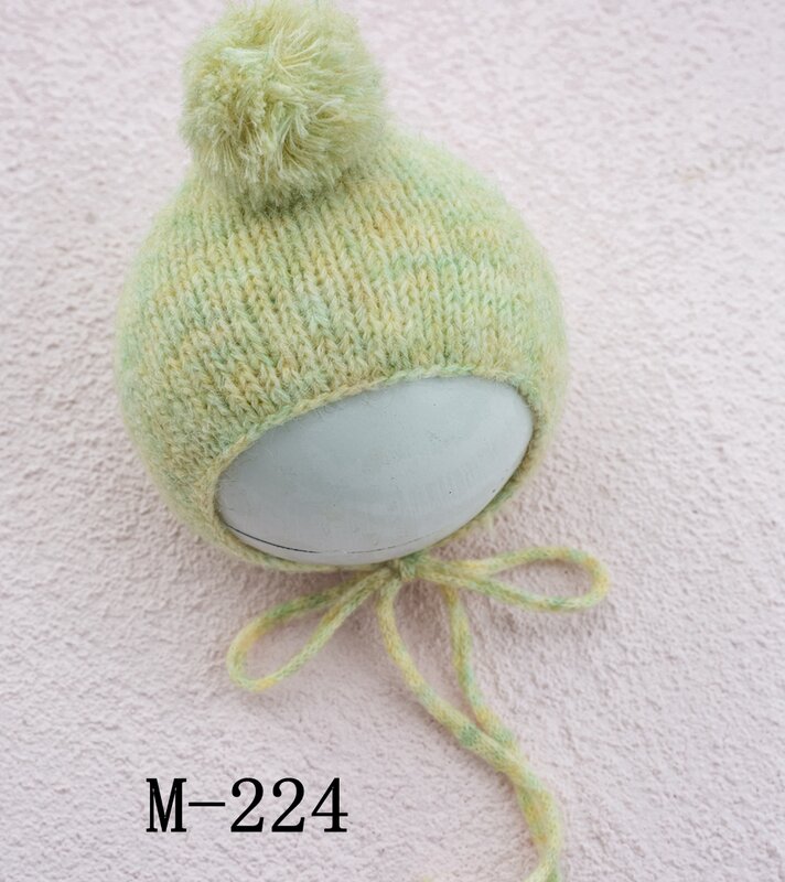 Cotone Baby Wrap accessori per la fotografia neonato lavorato a maglia neonato Wrap Pom Baby Photography Hat accessori per servizi fotografici