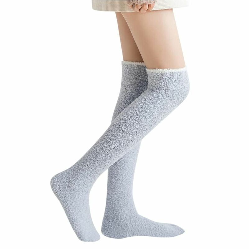 ถุงน่องยาวถึงต้นขาผ้าไนลอนให้ความอบอุ่นหนากว่าถุงเท้าระดับเข่ายืดได้สำหรับฤดูหนาวฤดูใบไม้ร่วง
