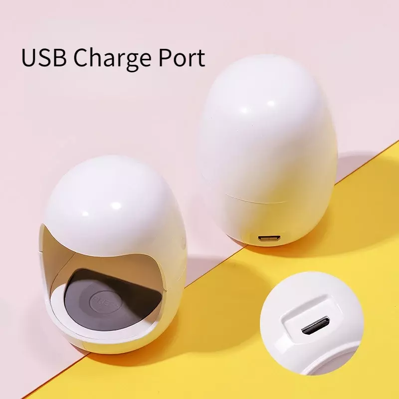 Mini sèche-ongles 3W USB UV LED, lampe pour Nail Art, outils de manucure, Design en forme d'œuf rose, lumière de séchage rapide 30S pour vernis Gel