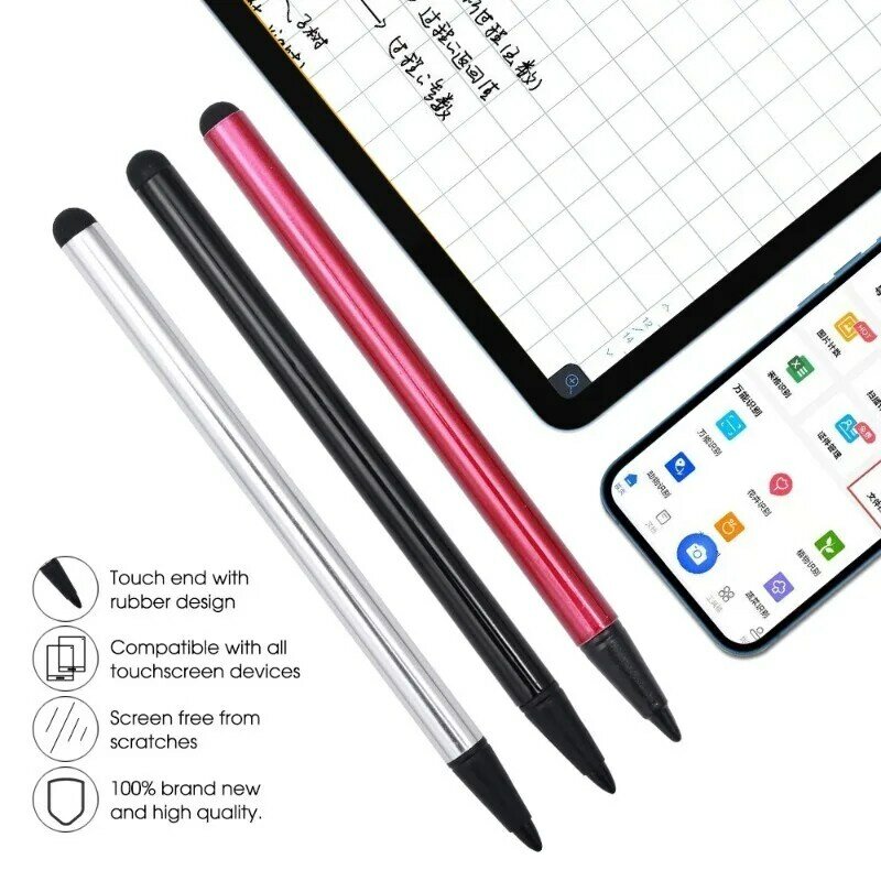 Stylet universel pour écran tactile, stylos portables, 2 en 1, iPhone ISub, tablette Samsung, ordinateur portable