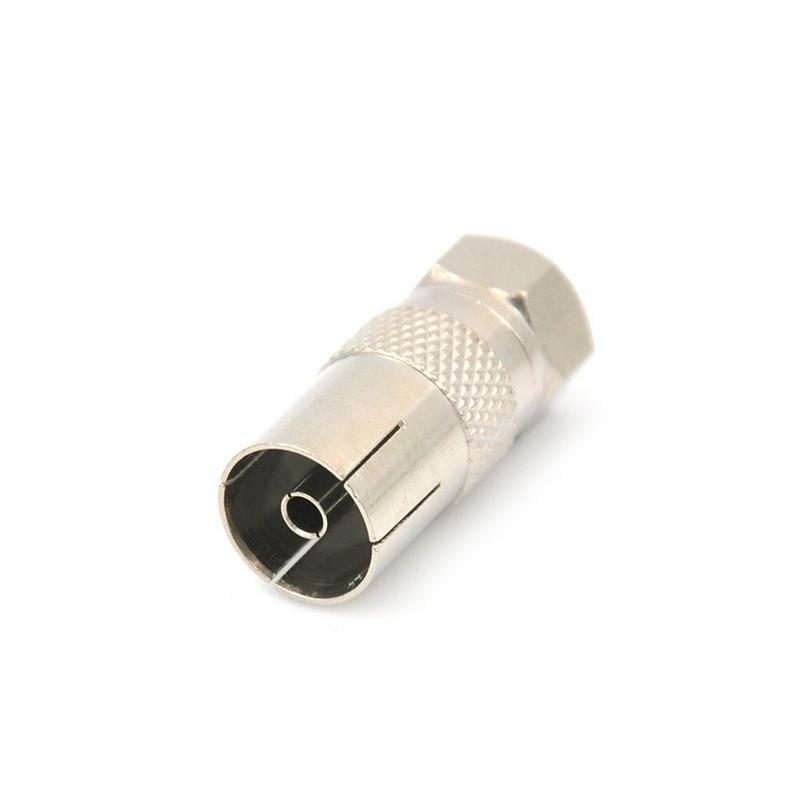 Cable Connectors for TV F Type Male To Coax RF Aerial Plug Female Better Signal Transmission Antenna Adapter for Home Office