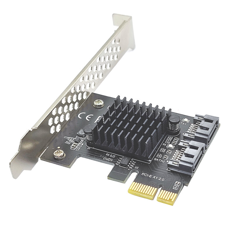 PCI-E SATA 1X 4X 8X 16X การ์ด PCI-E PCI Express ไปยัง SATA 3.0 2-Port SATA III 6Gbps อะแดปเตอร์ขยายบอร์ด ASMedia 1061ชิป