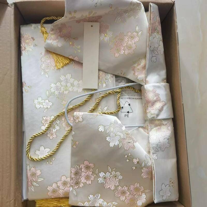 Original Japanischen stil Kimono Zubehör Brokat Bogen gürtel floral print Taille Gürtel