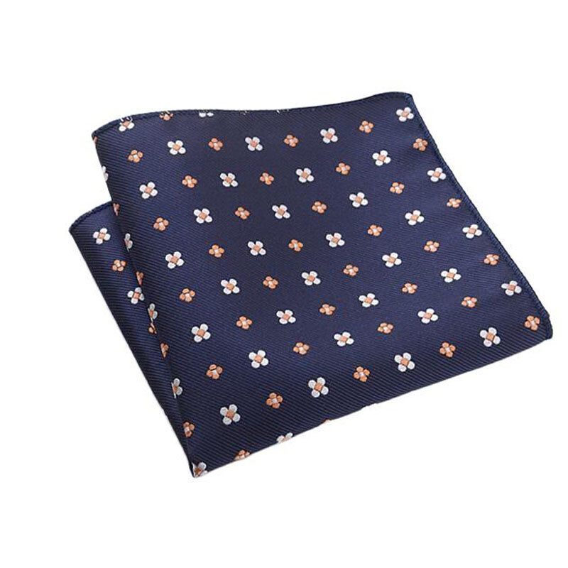 Popular Square 23CM silk Handkerchief For Men Gentlemen Classic  Jacquard Pocket Towel For New Year Wedding Party Christmas Gift