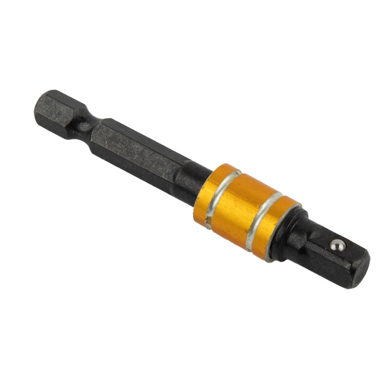 Power Tool Socket Adapter 1/4 3/8 1/2 1pc Black Chrome Vanadium Steel Drill Extension Bar Hex Shank High Quality