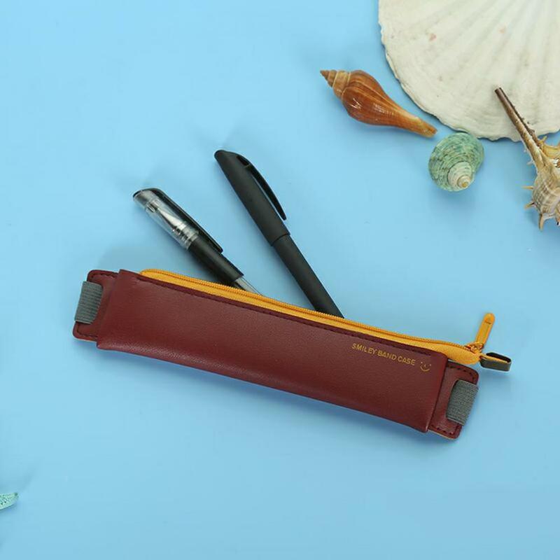 Multi-use Faux Leather Small Buckle Book Pencil Case school supplies