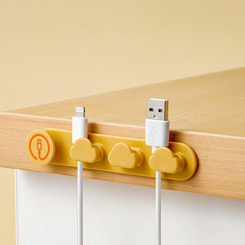 Soporte Universal para Cable de oficina, Clip fijo autoadhesivo para línea de datos de auriculares USB, organizador de cables, 1 unidad