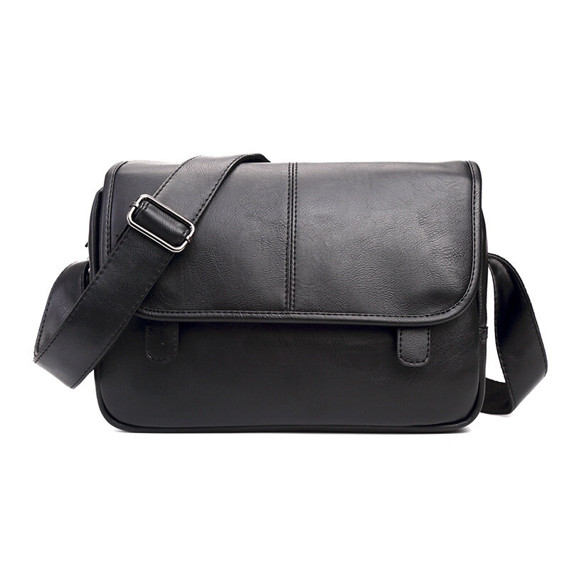 New Fashion Men Leather Messenger Bag Male PU Leather Crossbody Travel Bag Leisure Shoulder Bags Crossbody Shoulder Bag Handbag