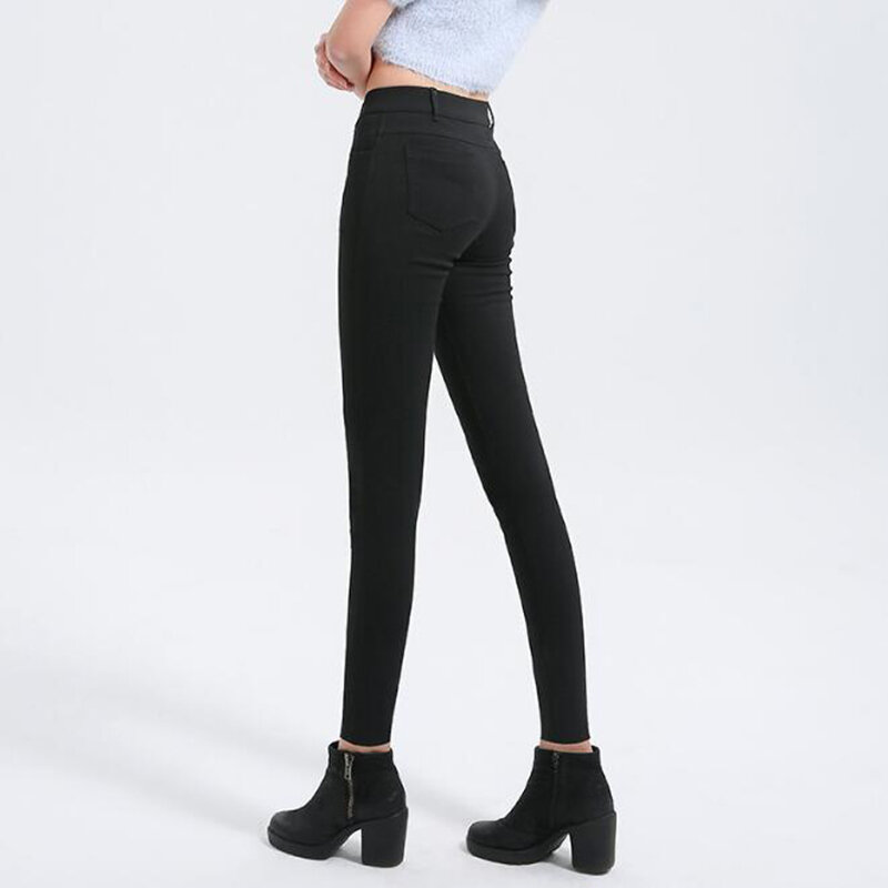Rihschpiece-Leggings de cintura alta para mujer, pantalones de gran tamaño, Punk, gruesos, ajustados, básicos, RZF1497