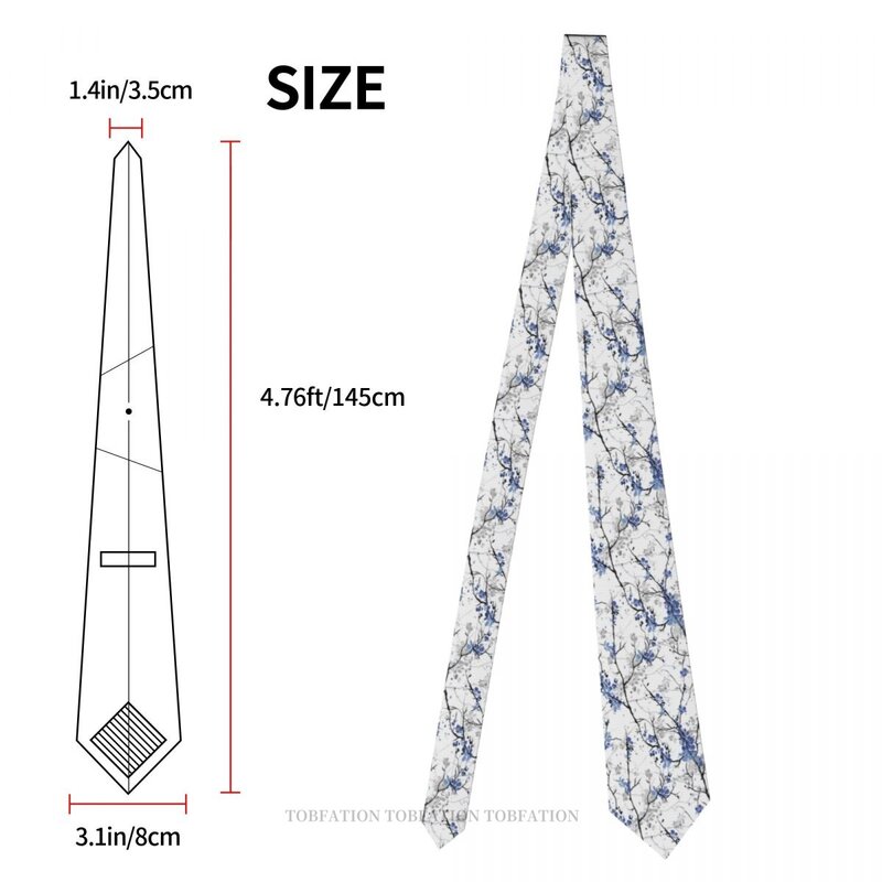 Digital Textile Classic Men's Printed Polyester 8cm Width Necktie Cosplay Party Accessory