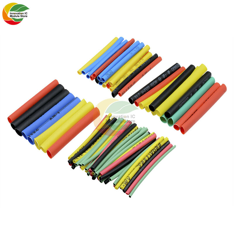 Kit de tubos termorretráctiles de poliolefina, tubos de aislamiento, Cable de bobinado Multicolor, 1-14mm, 2:1, 140-530 piezas