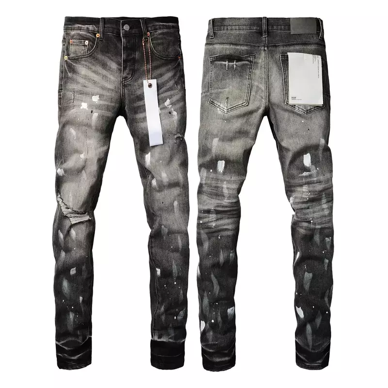 ROCA-Calça Jeans Afligido, Nova Marca de Moda, Calças Jeans Rasgadas, Jeans Roxo, Reparação De Pintura, Baixo Cintura, Jeans Skinny