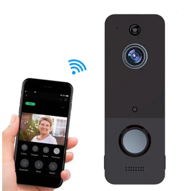 U8 Wireless Visual Doorbell Remote Monitoring Intelligent Intercom Electronic Cat Eye Free Cloud Storage Wide Angle Lens