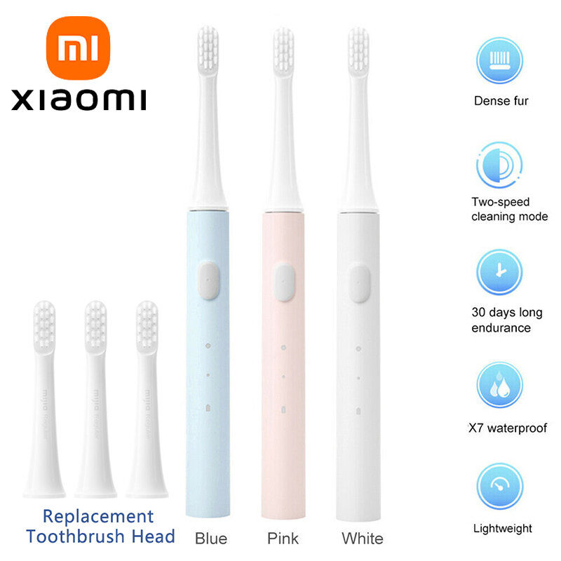 Xiaomi Mijia T100 spazzolino elettrico sonico Mi spazzolino da denti intelligente colorato USB ricaricabile IPX7 impermeabile per testina di spazzolini da denti
