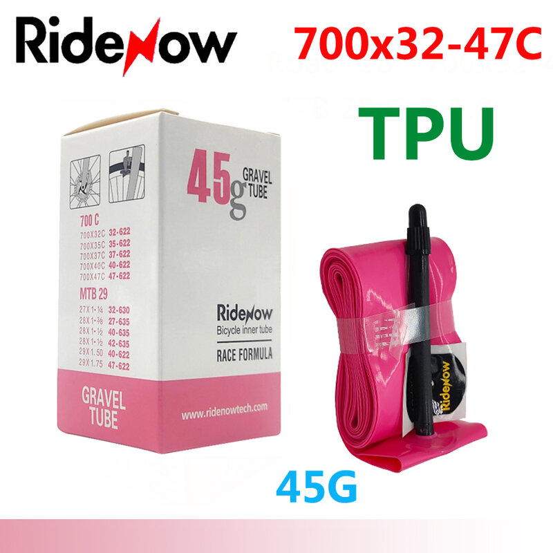 RideNow-tubo interior de TPU para bicicleta, cámara para neumático de bicicleta de carretera, 700C, 700x18, 23, 25, 28, 32, 35, 37, 40, 47C, 29x1,5, 1,75, 1,9, pneu aro