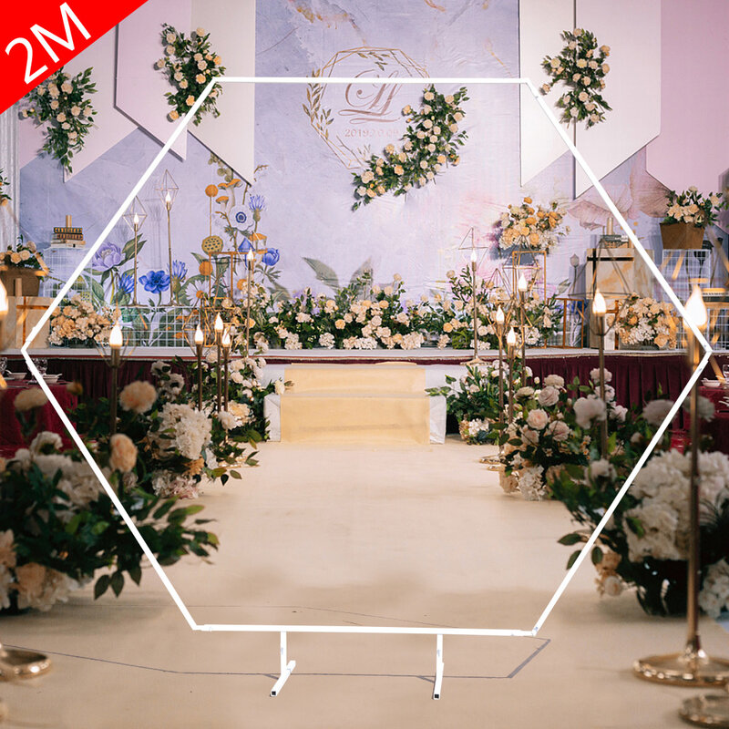 Arco de globos para boda, marco de flores, soporte de fondo, decoración de lugar para boda, fiesta de cumpleaños, 2M