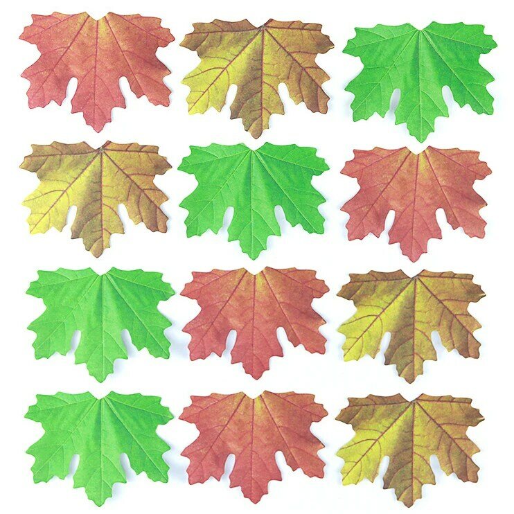 25 fogli Cute Maple Leaf Sticky Notes Journaling Memo Pads Post notepad Kawaii School cancelleria artistica scheda indice all'ingrosso