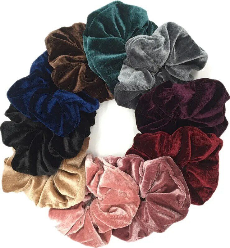 Velvet Solid Color Hair Scrunchies para mulheres, Headband, Pack, Headband, Mulher, Acessórios de cabelo, Pack, 10 Pcs, 6 Pcs, 1Pc
