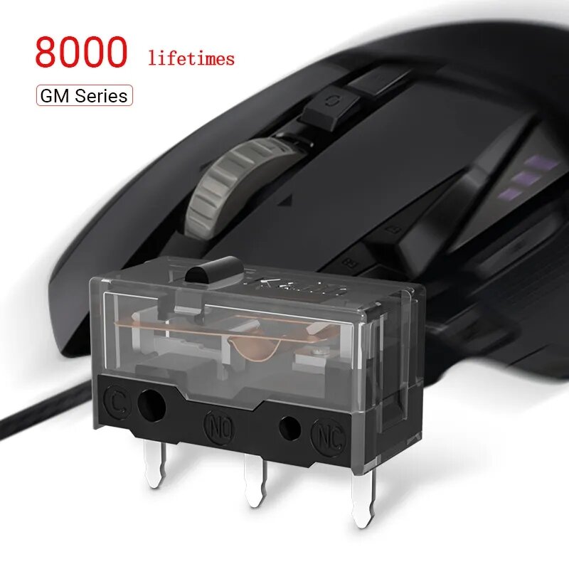 Kailh saklar mikro GM 4.0 2.0 8.0, aksesori Mouse Esports komputer 80 juta klik kiri kanan