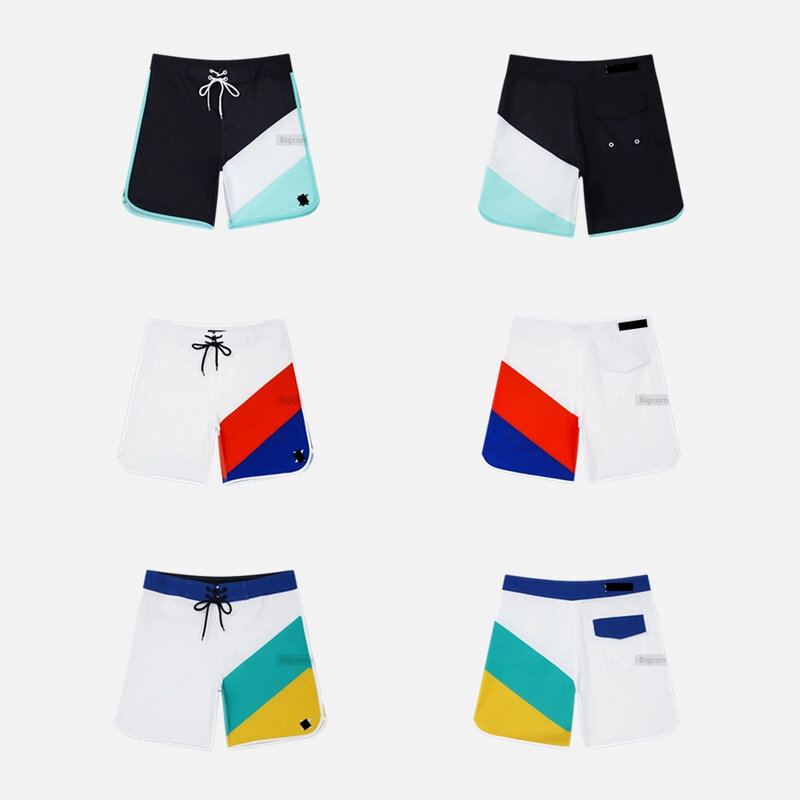 Мужские пляжные шорты-бермуды, быстросохнущие водонепроницаемые с карманами и штампованным логотипом, 46 см/18 дюймов, # A1