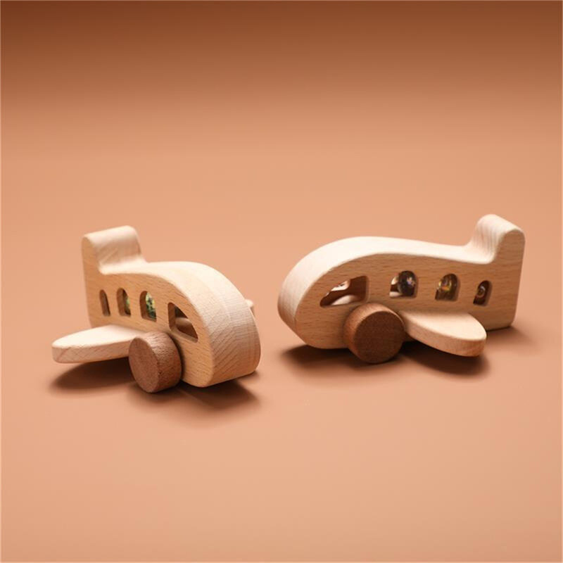 Natural Wooden Aircraft Model Toy Detachable Model Montessori Toys Hand-brain Coordination Exercise Plaything Baby Handmade Gift