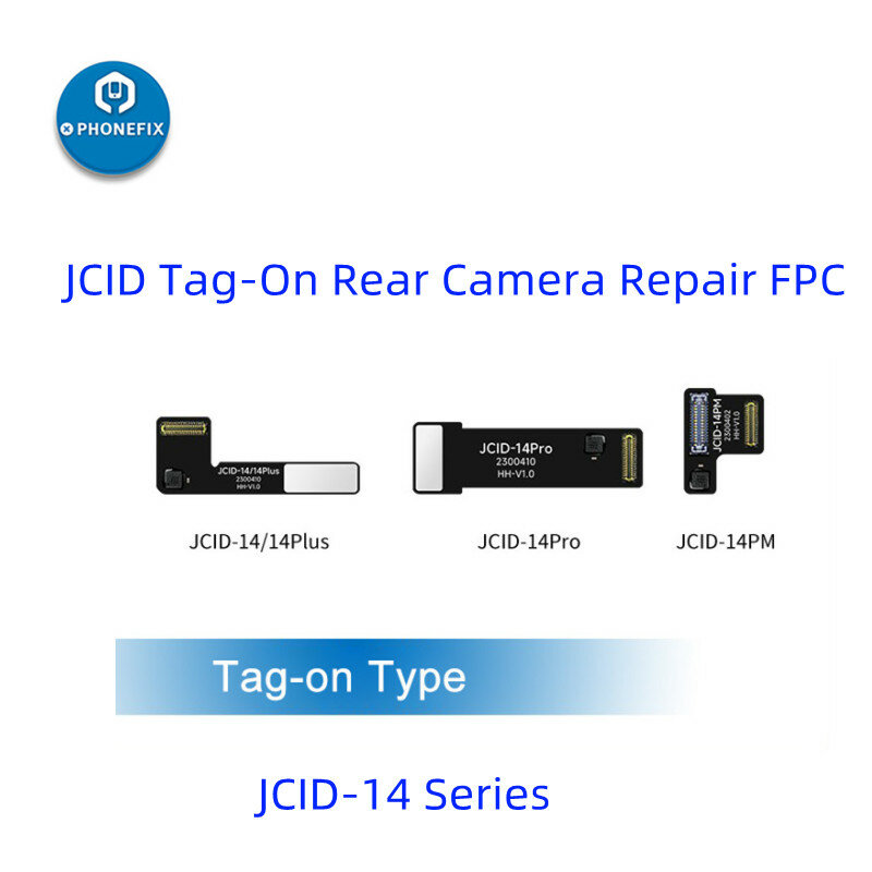 Jcid tag-on hintere kamera reparatur fpc flex für iphone 12-14pm lösen code matching und pop up fenster probleme ohne löten