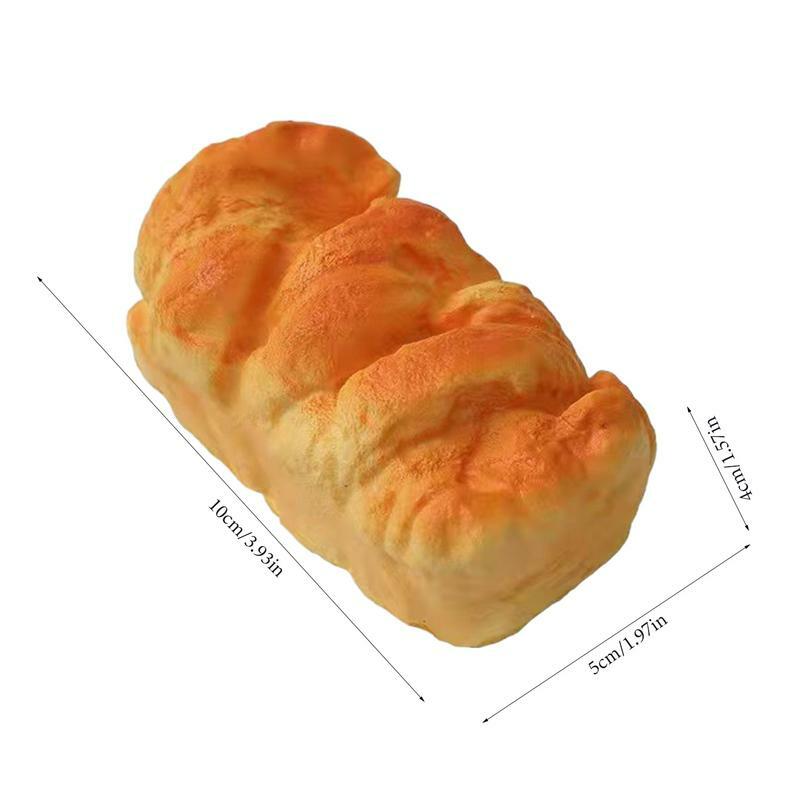 Bread Stress Toy Squeezy Stress Toys Tear Resistant Elastic Workmanship Bread Slice Stress Toy For Home Party Stocking Stuffers