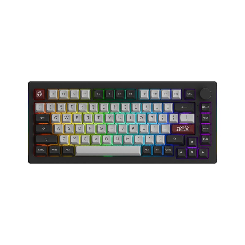 Akko 5075b plus v2 dracula castle mechanische Gaming-Tastatur 2,4 Hot-Swap-fähige Multi-Modi RGB 5,0 GHz Wireless/USB Typ-C/BT