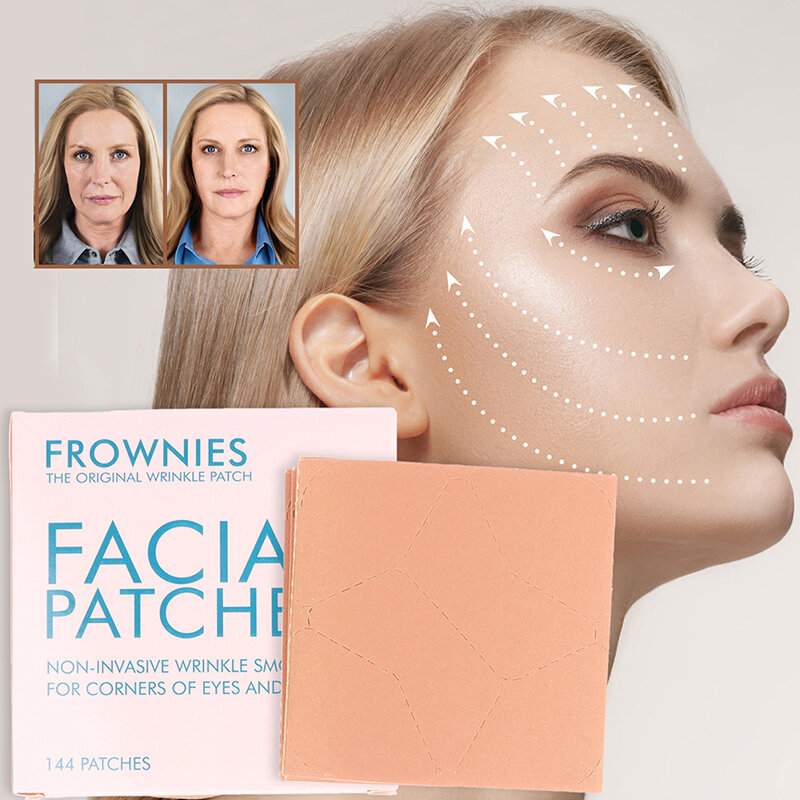 144Patches Facelift ing Tape dünne Gesichts aufkleber Anti-Falten Anti-Aging-Lift-Up-Tape Frownies Gesichts pflaster Frauen Stirn falten