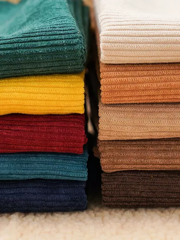 Tkanina sztruksowa solidny kolor koszula dziecięca bawełniana kurtka sweter Sofa szmatka aksamitna podszewka DIYI do szycia brokatowy niebieski czarny biały