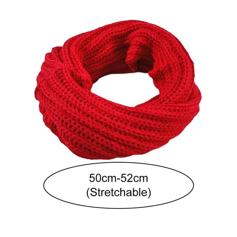 Autumn Winter Women Men Woolen Yarn Knitted Warm Neck Collar Warmer Scarf Wrap Gift For Boy Girl Solid Color Circle Neckchief