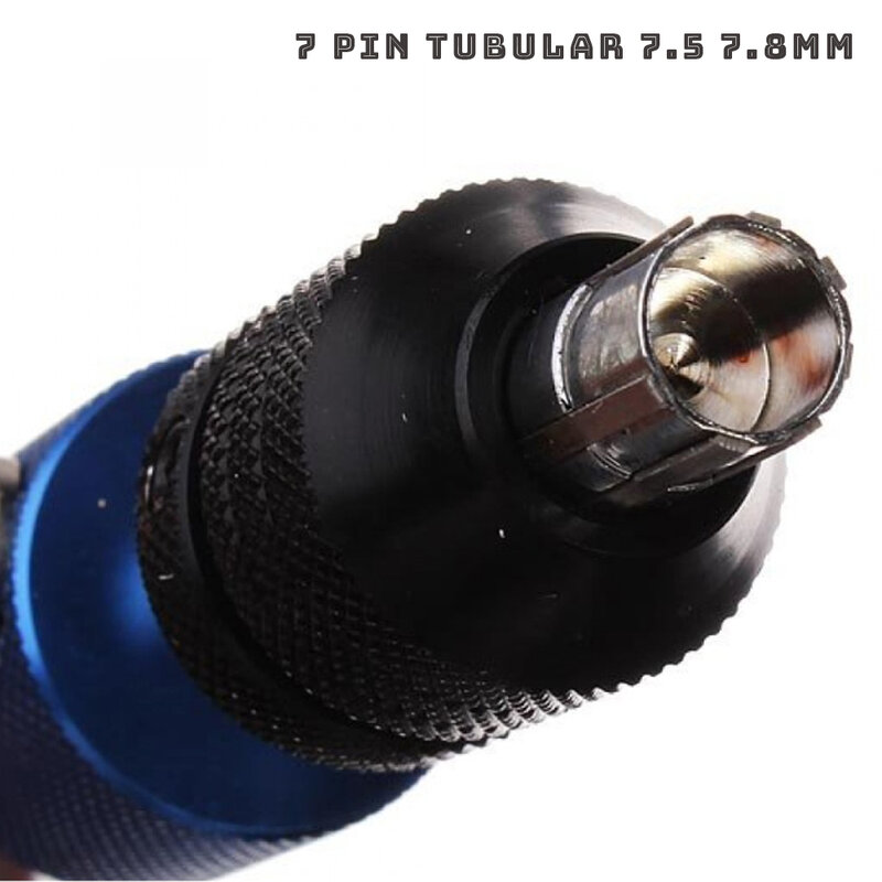 Klom 7 Pin Tubular Lock Pick 7.5mm or 7.8mm Professional Precision Tool For Quick Reset (TLP-7SB) Locksmith Tool